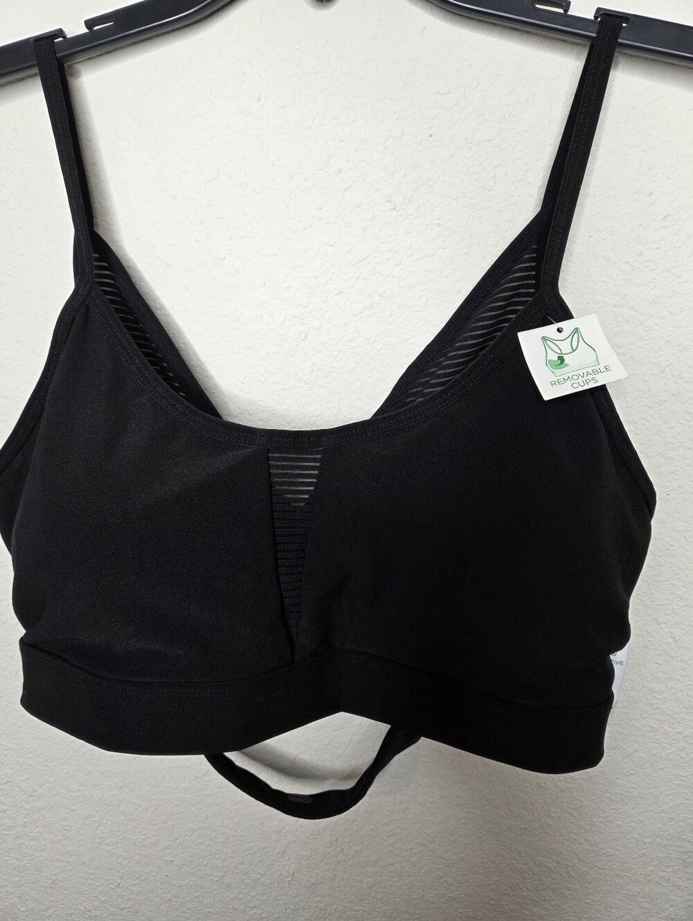 dip Black Mesh-Inset Removable-Cup Bralette